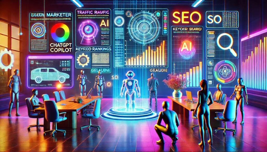 Il Futuro della SEO e del Web Marketing: Intervista a ChatGPT, Copilot, Gemini e Claude - androidi e strumenti robotici futuro